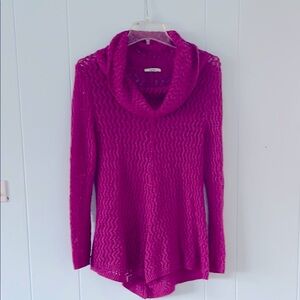 Isela Magenta Cowl Neck Sweater